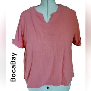 BocaBay pullover coral shirt, size 4X